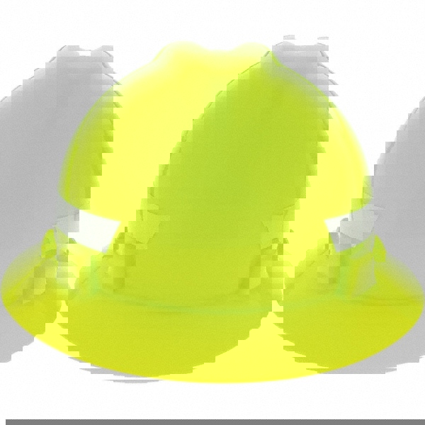 Hard Hat: Impact Resistant, V-Gard Slotted Cap, Type 1, Class C, 4-Point Suspension